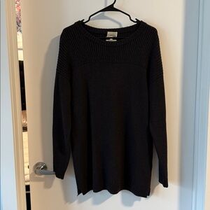 Black Ribbed Women's Sweater